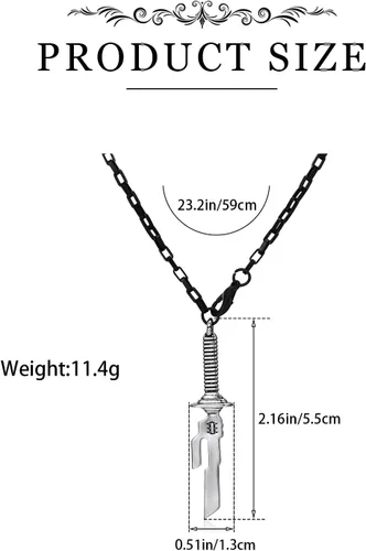 Vista 6 de LOTR Necklace Lord of the Rings Necklace Lord of the Ring Ring Necklace the Ring of Power Jewelry Narsil Necklace Broken Sword Necklace for Men Boys