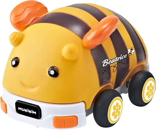 Vista 2 de MUKIKIM My Little Rides - Beatrice The Bee. El primer auto a control remoto de tu hijo. Seguro y duradero para niños de 2 años en adelante/niños