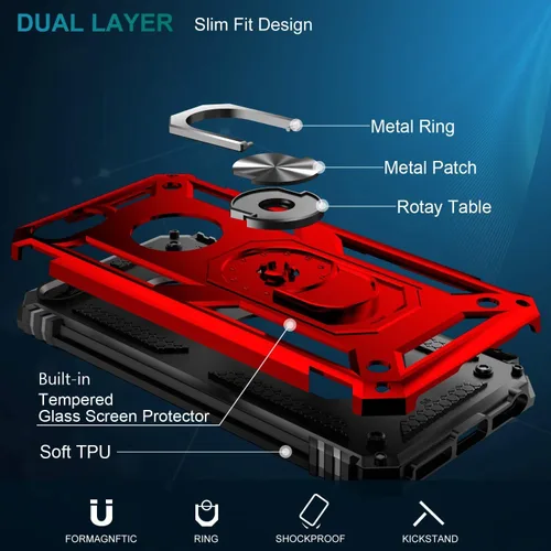 Vista 118 de Jeylly Funda para iPhone SE/Funda para iPhone 5S, Exterior de Plástico Duro que Absorbe Golpes + Interior de Silicona de Goma Defensor contra