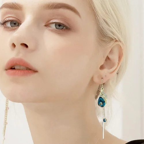 Vista 3 de Aretes para mujer, hechos a mano de plata de ley 925, con espiral, para mujer