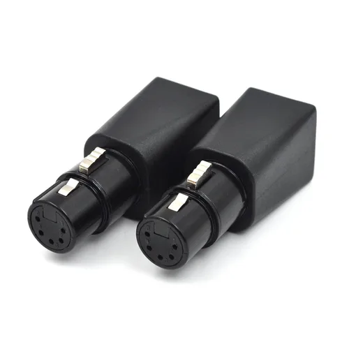 Vista 8 de Paquete de 4 conectores DMX a RJ45 Adaptador XLR de 5 pines a conector Ethernet hembra, cable Ethernet CAT-5 como cable DMX512