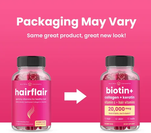 Vista 4 de NutraChamps Gomitas de biotina de 5000 mcg con colágeno, queratina y más – Vitaminas para la piel y las uñas para mujeres y hombres – Apoya el ciclo