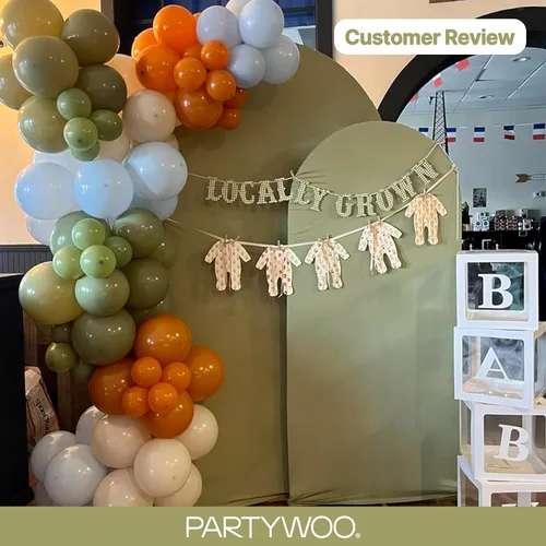 Vista 95 de PartyWoo 50 globos de látex color piel albaricoque, globos de helio boho de Albaricoque-f05