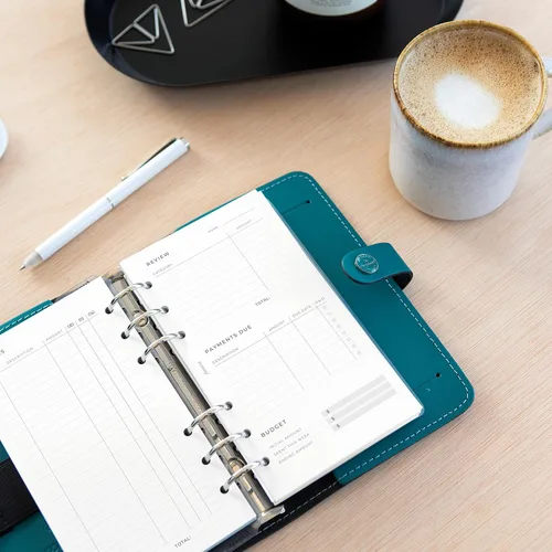 Vista 5 de Filofax Recambio Lifestyle, Tamaño Personal, Recambio de Organizador, Papel Blanco, Rastreador de Gastos, 56 Hojas (B132850)