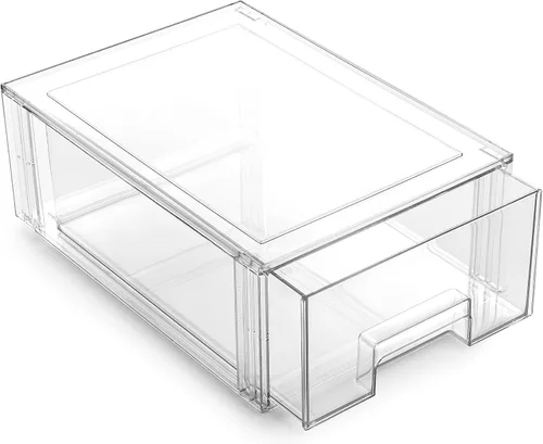 Vista 10 de BINO Cajones de almacenamiento apilables, pequeños - transparentes THE CRATE COLLECTION Contenedores de almacenamiento con cajones