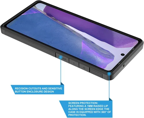 Vista 4 de Rosebono - Funda compatible con Samsung Galaxy Note 20 Ultra, delgada, híbrida, cubierta dura gráfica, a la moda, linda funda de silicona colorida