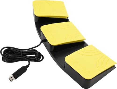 Vista 6 de Pedal de pie USB para juegos de PC, interruptor de pie de control óptico, teclado de mouse de mapa de computadora, tecla de combinación de teclas
