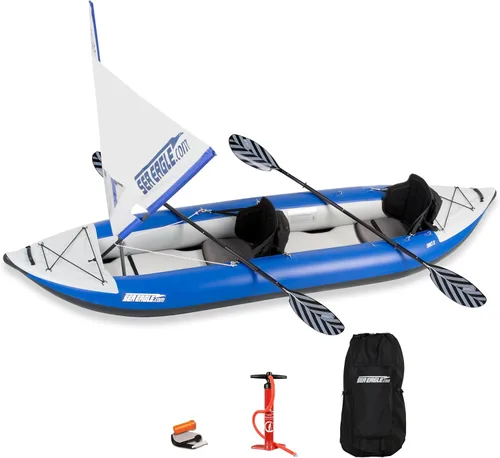 Vista 11 de Sea Eagle 380 paquetes inflables de kayak en tándem Explorer