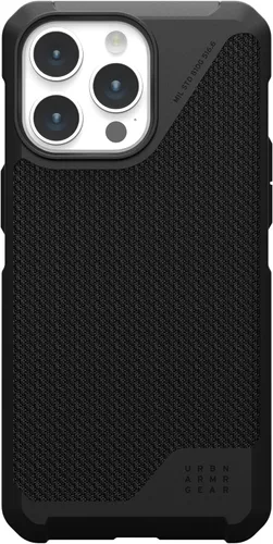 Vista 7 de URBAN ARMOR GEAR UAG [versión actualizada] Funda compatible con iPhone 15 Pro Max de 6.7 pulgadas, Metropolis LT Kevlar negro, imán integrado