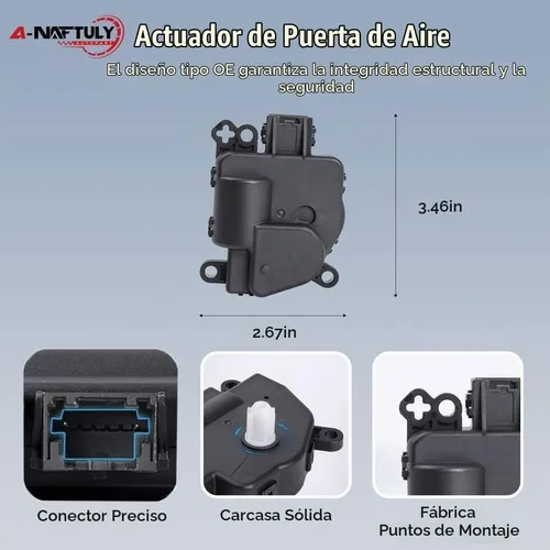 Vista 6 de Actuador de puerta de mezcla HVAC de reemplazo para Chrysler 200 2012-2014/Sebring, Dodge Avenger/Journey/Caliber, Jeep Wrangler/Patriot/Compass Ram
