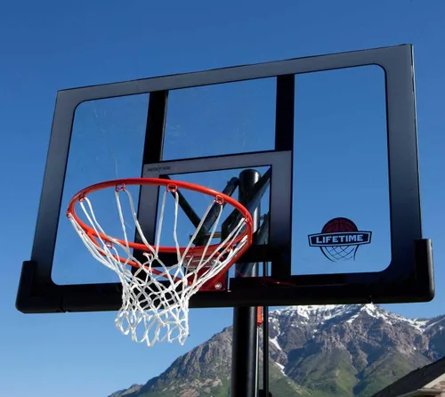 Vista 3 de Lifetime 71286 sistema de baloncesto portátil, extragrande, tablero inastillable de 52 pulgadas