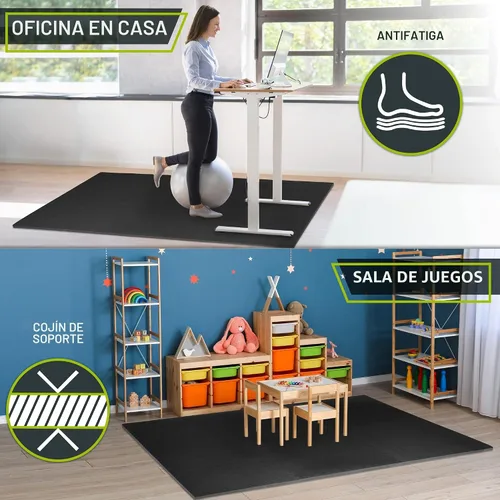 Vista 4 de ProsourceFit Alfombrilla de Ejercicio Tipo Rompecabezas Extra Gruesa ¾" y 1", Baldosas Entrelazadas de Espuma EVA para Suelo de Entrenamiento