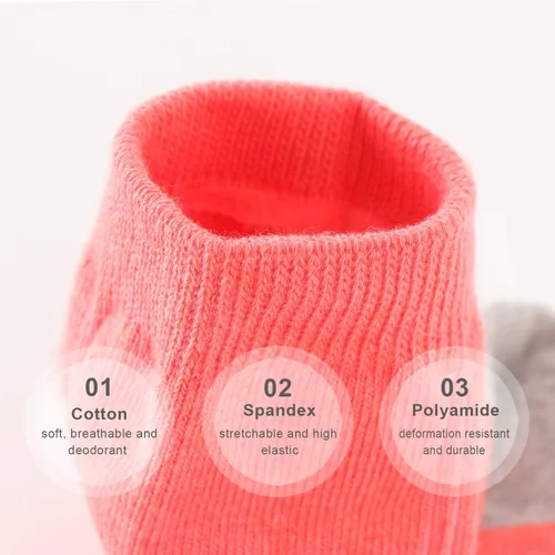 Vista 5 de SUNBVE Calcetines deportivos de algodón para niños y niñas