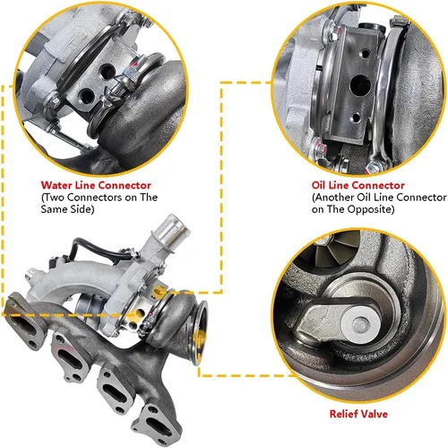 Vista 7 de Turbocompresor turbo con kit de juntas Compatible con Chevy Chevrolet Cruze 2011-2019, Sonic 2012-2020, Trax 2013-2021, Buick Encore 2013-2021