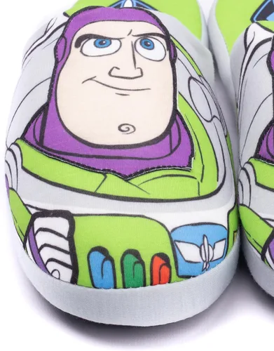 Vista 6 de Disney Pixar Toy Story Pantuflas para niños Buzz Lightyear sin cordones, Verde