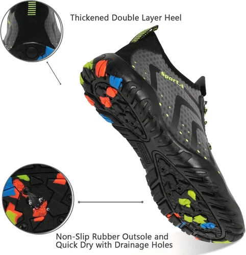 Vista 4 de WateLves Water Shoes Mens Womens Beach Swim Shoes Quick-Dry Aqua Socks Pool Shoes for Surf Yoga Water Aerobics