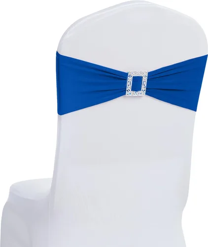 Vista 20 de Joccun 30 PCS Bandas de Spandex para Sillas con Lazos, Banda Elástica de Cubierta de Silla con Hebilla Deslizante, Lazos Elásticos Universales