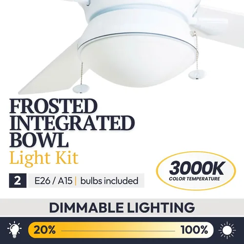 Vista 6 de Prominence Home Auletta - Ventilador de techo contemporáneo para interiores y exteriores de 52 pulgadas con luz, cadena de tracción, opciones