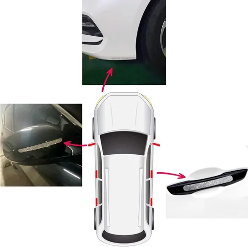 Vista 8 de CB - Calcomanías brillantes de diamantes de imitación para automóvil, decoración de lujo, universal para manija de puerta, espejo retrovisor