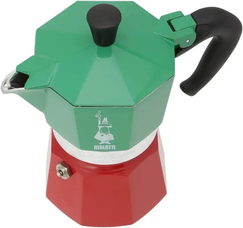 Vista 3 de Bialetti Moka Express 3 Tazas (Italia- Multicolor): Hecho en Italia