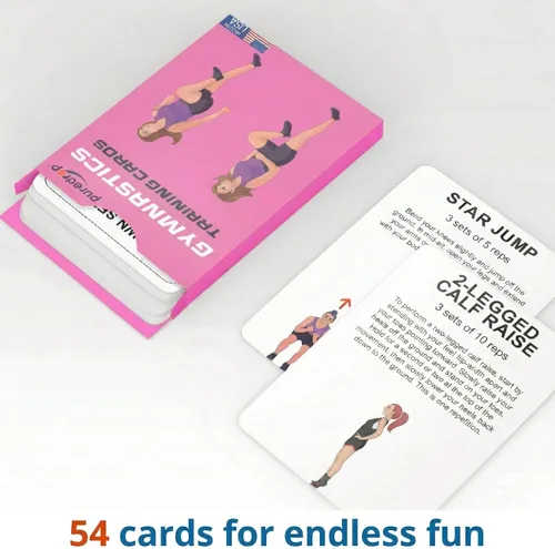 Vista 6 de Tarjetas de ayuda de entrenamiento de gimnasia Puredrop: Excelentes ejercicios de entrenamiento para práctica en solitario. Ejercicios