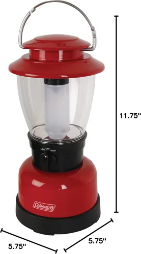 Vista 5 de Coleman Linterna LED de 400 L con batería 4D, resistente al agua y a los impactos con asa de transporte, luces LED de por vida nunca necesitan
