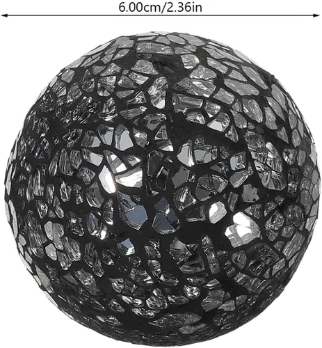 Vista 3 de Sewroro Bolas decorativas, 4 unidades, esferas de vidrio, esferas decorativas de orbes decorativos, esfera de mesa para relleno de cuencos