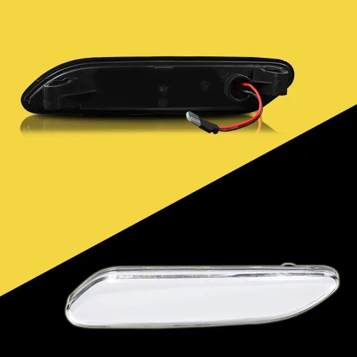 Vista 2 de ADIIL Lente transparente ámbar Full LED Front Fender Turn Signal Side Marker Lights Compatible con MINI Cooper R60 Countryman R61 Paceman 2011-2016