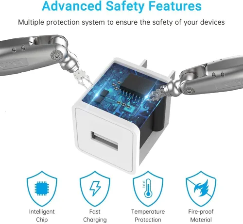 Vista 3 de Cargador para iPhone, [Certificado MFi de Apple], paquete de 2 cables Lightning de 3 pies cubo, cable de transferencia de carga para teléfono