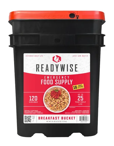 Vista 13 de ReadyWise Prepper Pack Cubo – 52 porciones de suministro de alimentos de emergencia, kit de supervivencia, comidas con proteínas, alimentos
