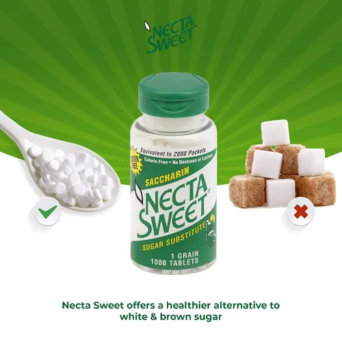 Vista 3 de Necta Sweet Tabletas de sacarina, 1 grano, botella de 1000 tabletas