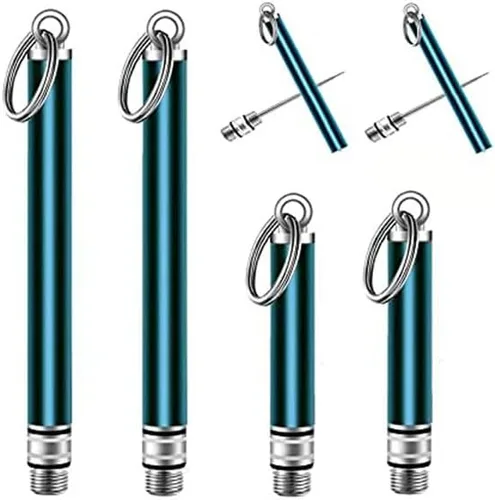 Vista 10 de Mini soporte portátil para palillos de dientes de titanio, 2 piezas de acero inoxidable, soporte para palillos de dientes de metal reutilizable