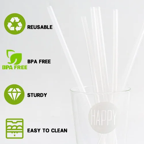 Vista 4 de 4 popotes de repuesto para botellas CamelBak Eddyy+ de acero inoxidable de 14 onzas, popotes de plástico duro y grueso de 4.17 pulgadas, incluye