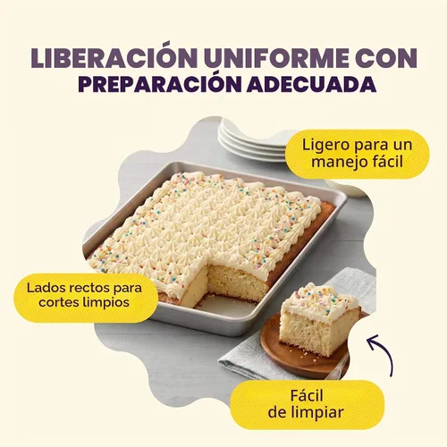Vista 5 de Wilton Bandeja de aluminio para tartas, hecha sin PFAS, 11 x 15 pulgadas.