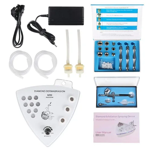 Vista 7 de Yofuly - Máquina de microdermoabrasión de diamante con pistola pulverizadora, potencia de succión profesional de 65-68 cmHg, máquina facial