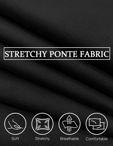 Vista 2 de Tapata Women's Ponte Pencil Skirt Stretchy Office Work Skirt Knee Length Business Bodycon High Waist