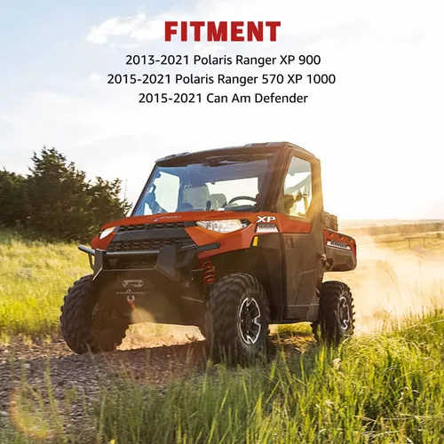 Vista 8 de HAKA TOUGH Espejo retrovisor central para Can Am Defender/Polaris Ranger, UTV Espejo retrovisor ancho convexo para Ranger 570 900 xp 1000 Crew