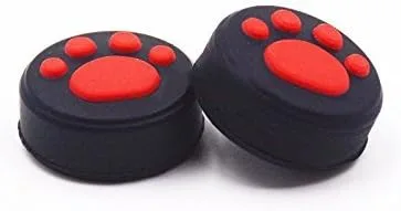 Vista 2 de 2 fundas de silicona analógicas antideslizantes para el pulgar, tapas de botón para Nintendo Switch NS y Switch Lite Joy-con Controller (rojo)