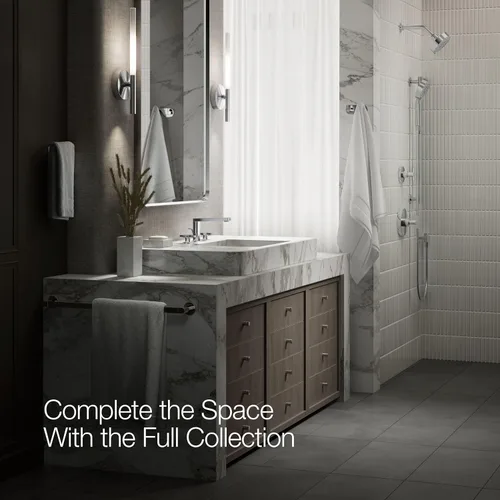 Vista 10 de Kohler 73060-3-CP Composed Grifo de lavabo de baño con asas cruzadas, 1.2 gpm, cromo pulido