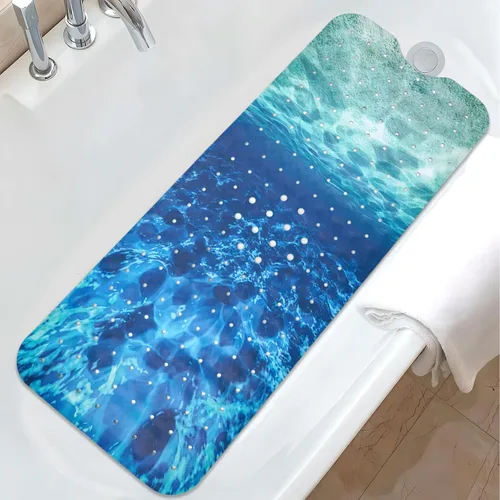 Vista 26 de Tapete de baño de sirena antideslizante, bonito tapete de baño de goma para bañera, tapete de baño para niños y niñas pequeñas, tapete de ducha
