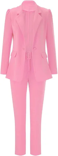 Vista 3 de Womens Dressy Suits Women Clothes Long Sleeve Blazer High Waist Fluorescent Suit Pencil Pants Women Casual Suit Pants