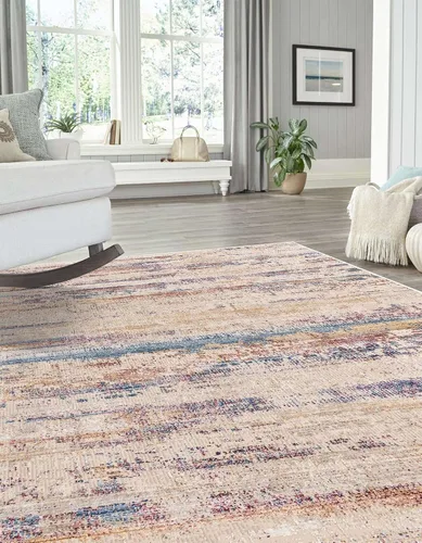 Vista 4 de Unique Loom Colección Deepa - Alfombra de área Beatriz (rectangular 2' 0" x 3' 0", Multi/ Beige)