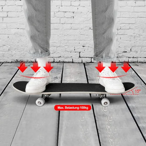 Vista 7 de Hikole Skateboard Tabla de skate completa PRO 31 x 8 in 7 capas de madera de arce canadiense, para adultos, trucos, tabla de skate