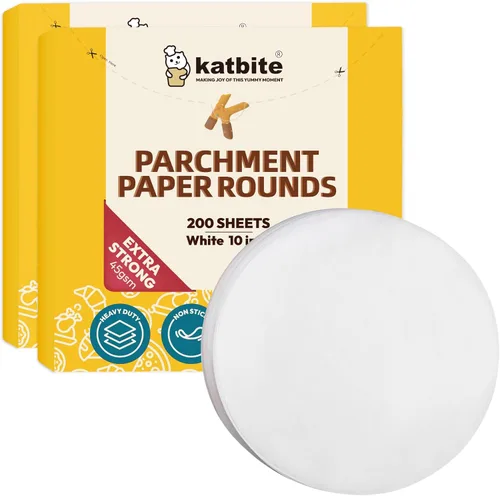 Vista 15 de Katbite - Rondas de papel pergamino de servicio pesado de 4 pulgadas, 200 piezas de rondas de papel pergamino para masas, uso para hornear pequeños