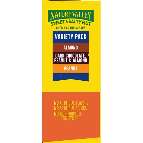 Vista 5 de Nature Valley Barras de granola de nueces dulces y saladas, paquete variado, 15 barras, 18 onzas