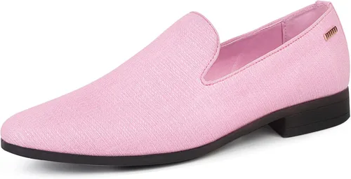 Vista 11 de UUBARIS Mocasines de vestir para hombre de esmoquin, zapatos sin cordones