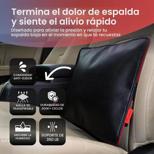 Vista 10 de Vitalizador de espalda – Soporte lumbar de coche para asiento de conducción – Almohada de coche para asiento de conducción – Soporte lumbar