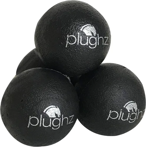 Vista 2 de Plughz Tapones para orejas de caballo, lisos, negros, 4 pares