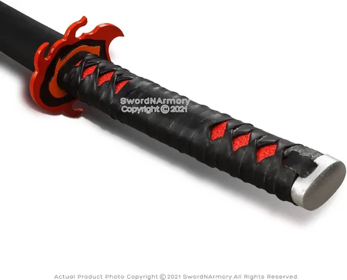 Vista 5 de Munetoshi 40.5 Steel Zenitsu Agastuma Nichirin Katana Demon Killer Samurai Sword Scabbard Cosplay Costumes