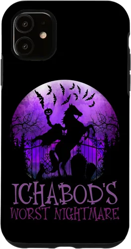 Vista 5 de iPhone 14 La peor pesadilla de Ichabod, funda de Halloween de jinete sin cabeza